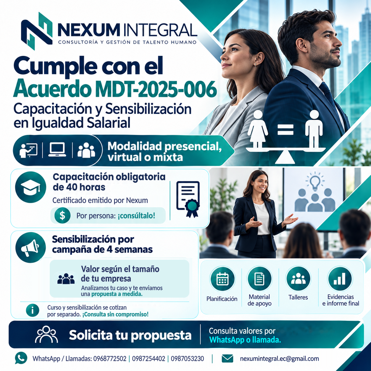Post Oficial de Capacitación en Igualdad Salarial 40 Horas - Nexum Integral